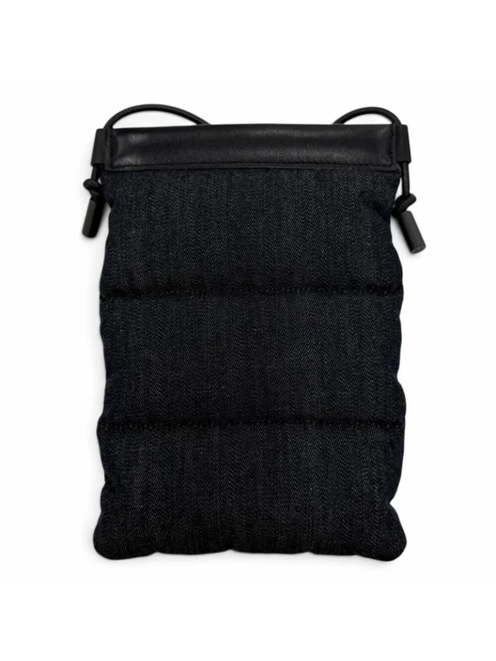 Moncler Puffy Phone Case Leather Logo Shoulder Bag Indigo